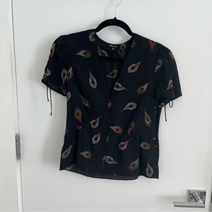 Madewell Silk Button Down Shirt size 2